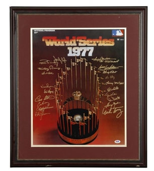 1977 New York Yankees Team Signed and Framed World Series 16x20 Photo